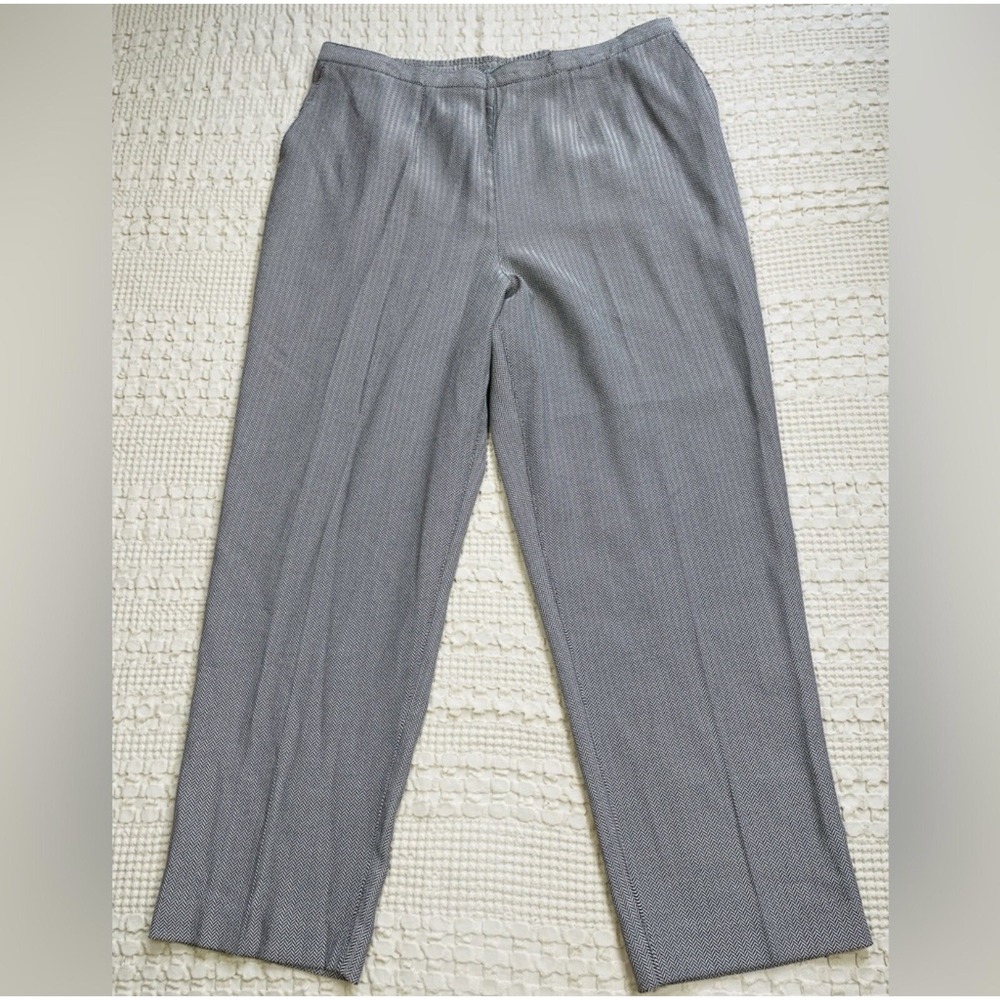 Alfred Dunner Pants 18P 18 Petite NWT Herringbone Pull On